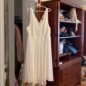 White torrid chiffon bottom dress